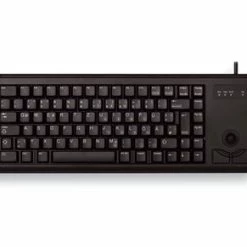 Cherry G84-4400 TRACKBALL KEYBOARD Clavier Filaire Miniature, Trackball, PS2, Noir, AZERTY - FR