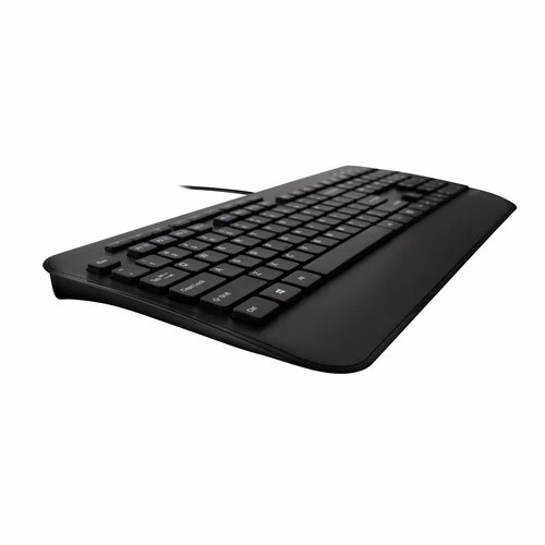 V7 Clavier USB Grande Taille Avec Repose-mains Et Souris Ambidextre - FR Noir 4 V7 Clavier USB Grande Taille Avec Repose-mains Et Souris Ambidextre - FR Noir – Image 4