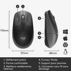 Logitech M190 Noir/Gris Charbon 17 Logitech M190 Noir/Gris Charbon -Carte graphique Soldes 36093aa9 8fbe 433e 8323 ade756689871