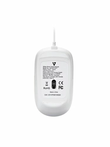 V7 USB OPTICAL MOUSE WHITE TUV-GS 1 V7 USB OPTICAL MOUSE WHITE TUV-GS