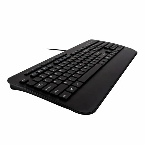 V7 Clavier USB Grande Taille Avec Repose-mains Et Souris Ambidextre - FR Noir 5 V7 Clavier USB Grande Taille Avec Repose-mains Et Souris Ambidextre - FR Noir – Image 5