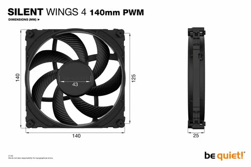 Be Quiet! SILENT WINGS 4 140mm PWM - BL096 5 Be Quiet! SILENT WINGS 4 140mm PWM - BL096 – Image 5