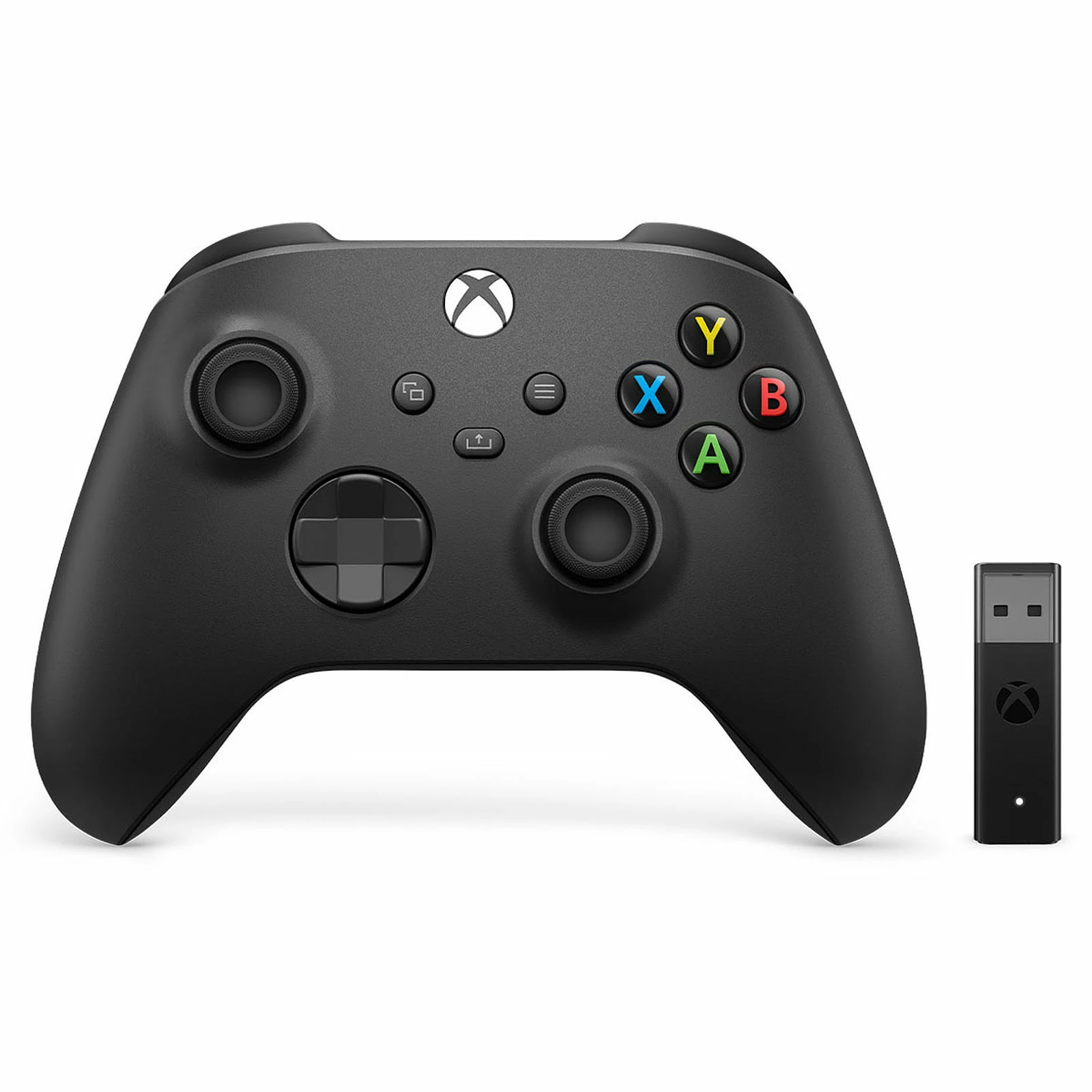 MICROSOFT Manette Sans Fil Noire Xbox Avec Adaptateur PC 1 MICROSOFT Manette Sans Fil Noire Xbox Avec Adaptateur PC