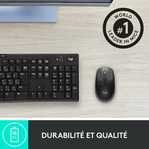 Logitech M190 Noir/Gris Charbon 7 Logitech M190 Noir/Gris Charbon – Image 7