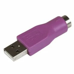 StarTech Adaptateur PS/2 Vers USB - Adaptateur De Rechange Pour Clavier - PS2 (F) Vers USB A (M) Violet