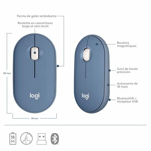 Logitech PEBBLE M350 WIRELESS MOUSE 13 Logitech PEBBLE M350 WIRELESS MOUSE – Image 13