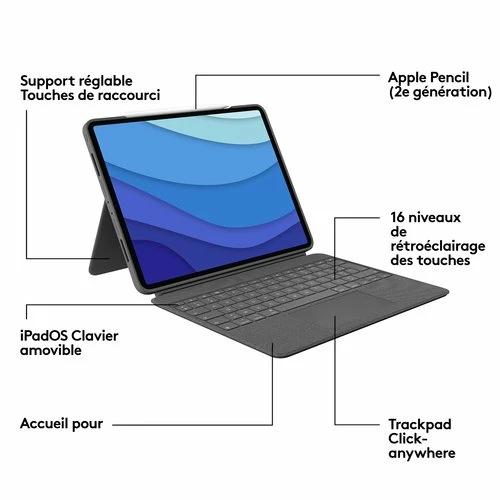 Logitech COMBO TOUCH IPAD PRO12.9IN 5.G 7 Logitech COMBO TOUCH IPAD PRO12.9IN 5.G – Image 7