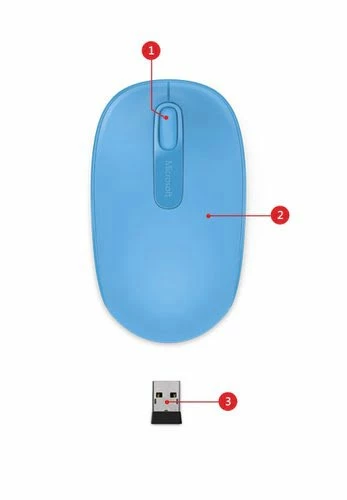 MICROSOFT Wireless Mbl Mouse 1850 EMEA CyanBlue 5 MICROSOFT Wireless Mbl Mouse 1850 EMEA CyanBlue – Image 5