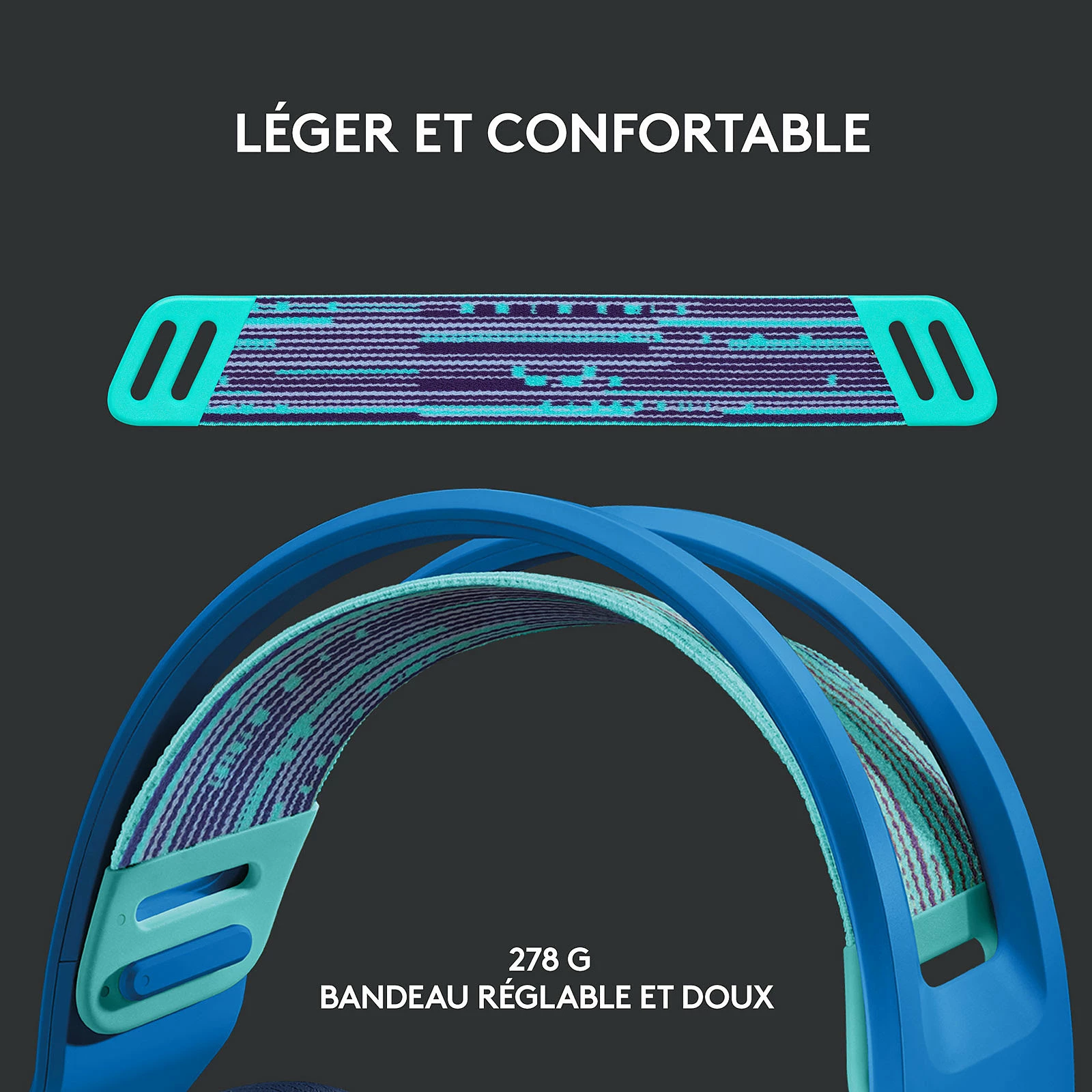 Logitech G733 Sans Fil LightSpeed RGB - Bleu 5 Logitech G733 Sans Fil LightSpeed RGB - Bleu – Image 5